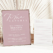 Minimalistische Script Time Kapsel Kinderduschkart Einladung