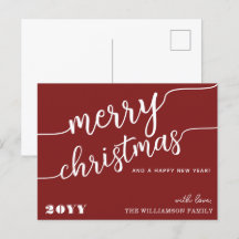 Minimalistische Script Typografie Frohe Weihnachts
