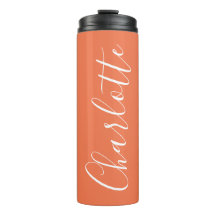 Minimalistische Script Typografy Name in Coral Ros