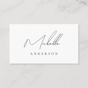 Minimalistische Script-Visitenkarte Visitenkarte
