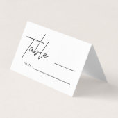 Minimalistische Script Wedding Platzkarten - Elega (Vorderseite)