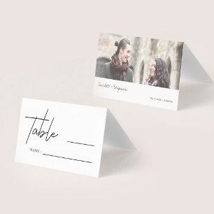 Minimalistische Script Wedding Platzkarten - Elega