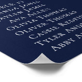 Minimalistische Seekarte für Navy Blue Poster (Ecke)