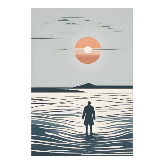 Minimalistische Seekunst Fotodruck (Vorne)
