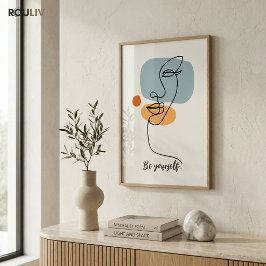 Minimalistische "Sei du selbst" Architektur-Linien Poster