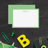 Minimalistische Seite grün, Single Grenze, persona Mitteilungskarte