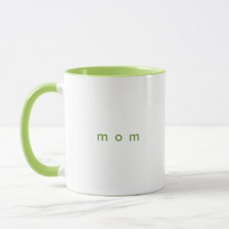 Minimalistische Seite Grüner benutzerdefinierter T Tasse