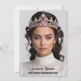 Minimalistische Seiten-Autogrammkarten - dunkler T Einladung