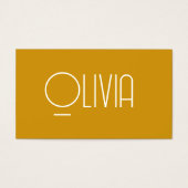 Minimalistische Senf-Yellow-Mute-Retro-Visitenkart (Vorderseite)