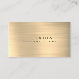 Minimalistische Sepia Gold Light Metal Business Ca Visitenkarte