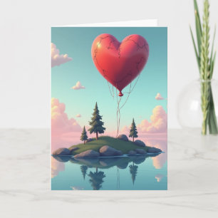 Minimalistische Serene Herz Karte