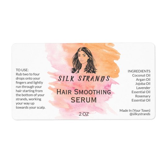 Minimalistische Serumetiketten (Vorne)