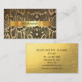 Minimalistische Shiny Gold Python Vip Business Car Visitenkarte (Vorne/Hinten)