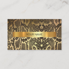 Minimalistische Shiny Gold Python Vip Business Car Visitenkarte