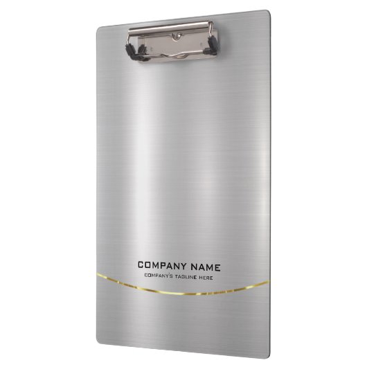 Minimalistische Shiny-Imitate Silver Background Klemmbrett (Links)