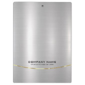 Minimalistische Shiny-Imitate Silver Background Klemmbrett (Rückseite)