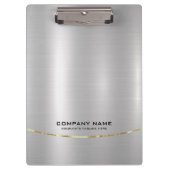 Minimalistische Shiny-Imitate Silver Background Klemmbrett (Vorderseite)