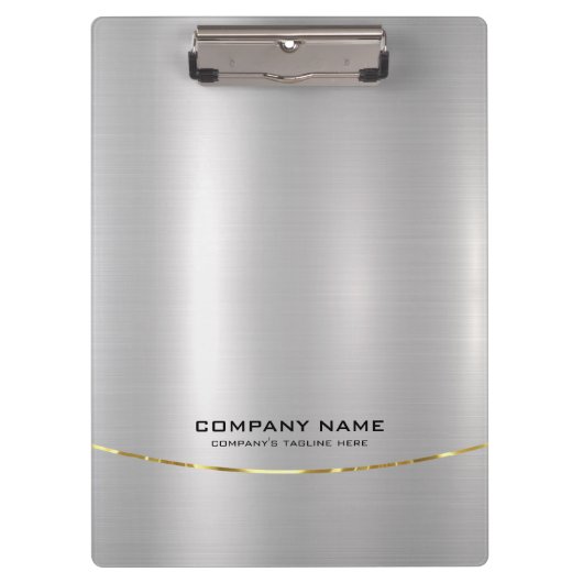Minimalistische Shiny-Imitate Silver Background Klemmbrett (Vorderseite)