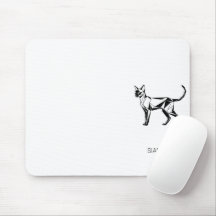 Minimalistische Siamkatze Geometrische Mauspad