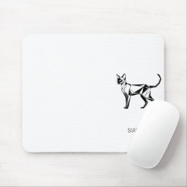 Minimalistische Siamkatze Geometrische Mauspad