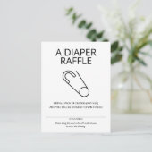 Minimalistische Sicherheits-Button-Windelkarte Postkarte (Stehend Vorderseite)