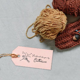 Minimalistische Signatur mit Sparrow Bird, kundens Gummistempel