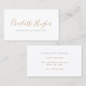 Minimalistische Signatur Visitenkarte (Vorne/Hinten)