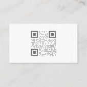 Minimalistische Signatur White QR Code Business Ca Visitenkarte (Vorderseite)