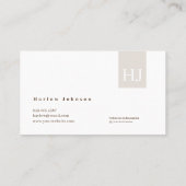 Minimalistische Signature Earth Tones & Beige Visitenkarte (Rückseite)