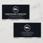 Minimalistische Silber-Grenzbeförderung Visitenkarte (Vorne/Hinten)