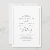 Minimalistische Silberhochzeit Einladung (Vorderseite)