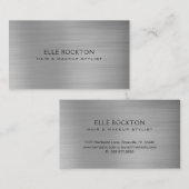 Minimalistische Silbermetall-Visitenkarte Visitenkarte (Vorne/Hinten)