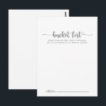 Minimalistische Silberzettelkarten Postkarte<br><div class="desc">Diese silbernen Eimerkarten sind die perfekte Wahl für einen rustikalen Hochzeitsempfang oder ein Brautparty. Das schlichte und elegante Design zeichnet sich durch klassische und extravagante Schrift-Typografie in Silber aus. Ändern Sie den Wortlaut in Anzug jedes Lebensereignisses. Das Schild der Schaufelliste wird separat verkauft.</div>