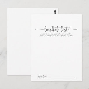 Minimalistische Silberzettelkarten Postkarte