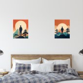 Minimalistische Silhouette Bilderwand Sets (Schlafzimmer)