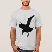 Minimalistische Silhouette eines Raben oder einer T-Shirt (Vorderseite)