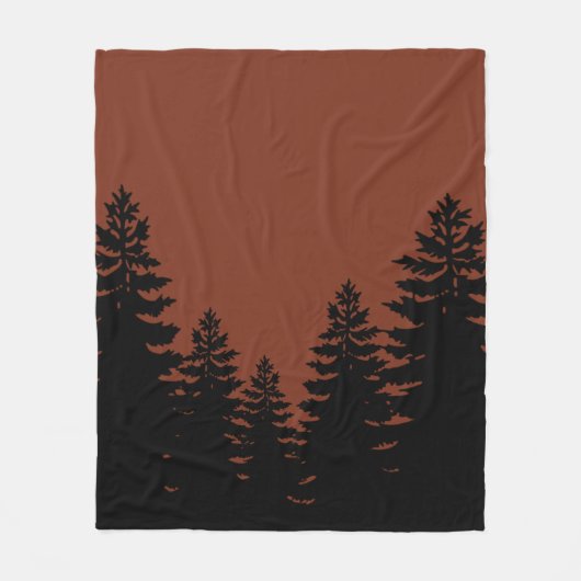 Minimalistische Silhouette Fleecedecke (Vorderseite)