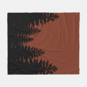 Minimalistische Silhouette Fleecedecke (Vorderseite (Horizontal))