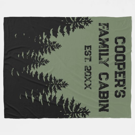 Minimalistische Silhouette Fleecedecke (Vorderseite (Horizontal))