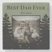 Minimalistische Silhouette Steinuntersetzer (Vorderseite)