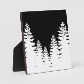 Minimalistische Silhouette von Kiefern Fotoplatte (Vorderseite)