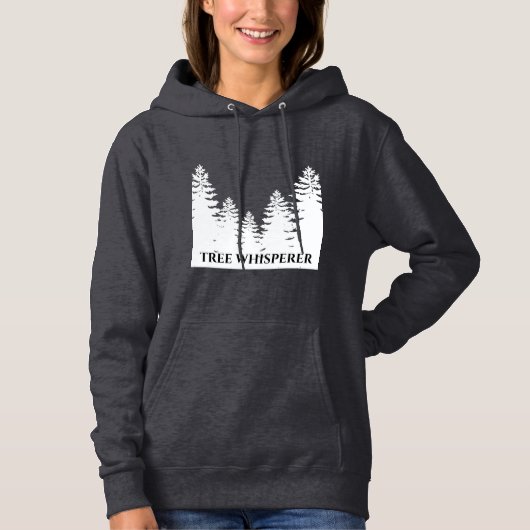 Minimalistische Silhouette von Kiefern Hoodie (Vorderseite)