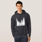 Minimalistische Silhouette von Kiefern Hoodie (Vorne ganz)