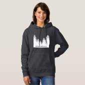 Minimalistische Silhouette von Kiefern Hoodie (Vorne ganz)