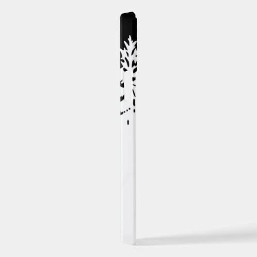 Minimalistische Silhouette von Kiefern iPhone Hülle (Rechte Seite)