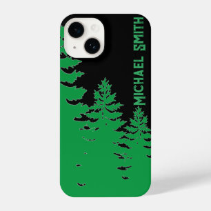 Minimalistische Silhouette von Kiefern iPhone 14 Hülle