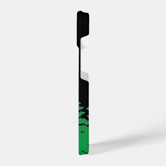 Minimalistische Silhouette von Kiefern iPhone Hülle (Linke Seite)