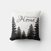 Minimalistische Silhouette von Kiefern Kissen (Vorderseite)