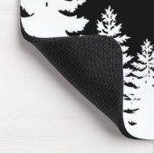 Minimalistische Silhouette von Kiefern Mousepad (Ecke)