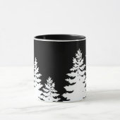Minimalistische Silhouette von Kiefern Tasse (Zentrum)